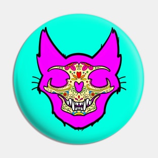 Los Muertos Cat Pin