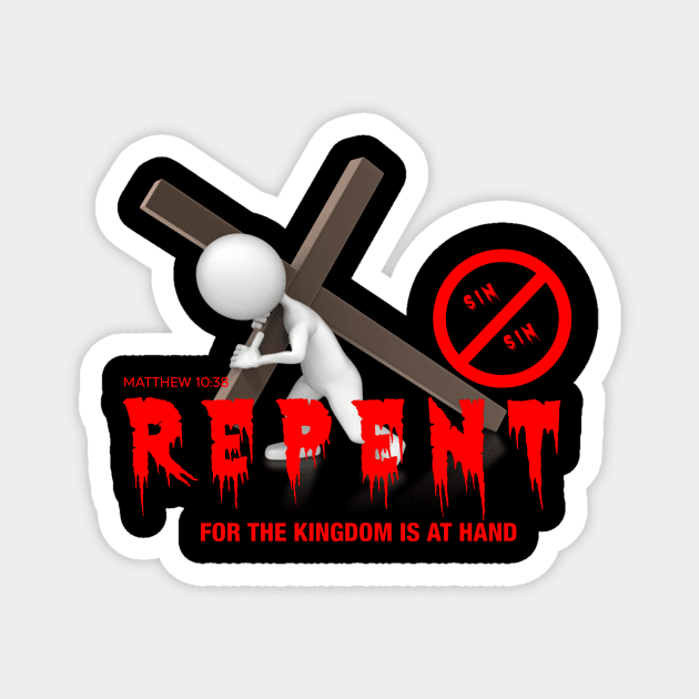 Repent T-shirt Magnet by Oskerd