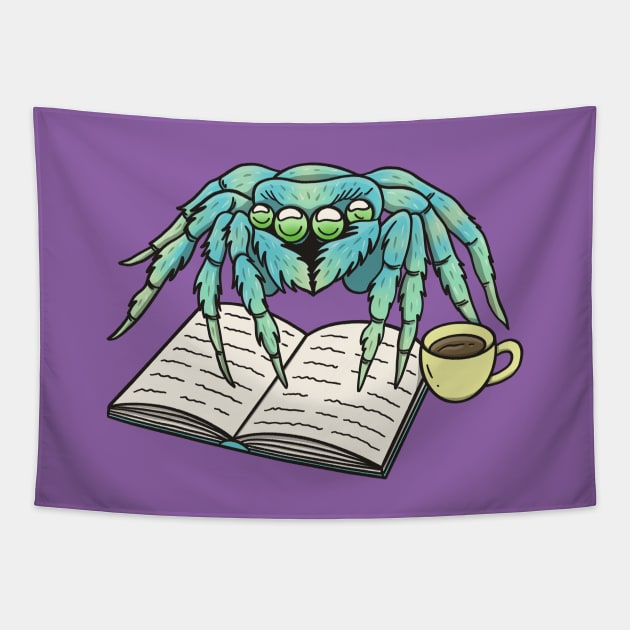 Cute Jumping Spider Tapestry by Tamara Lance