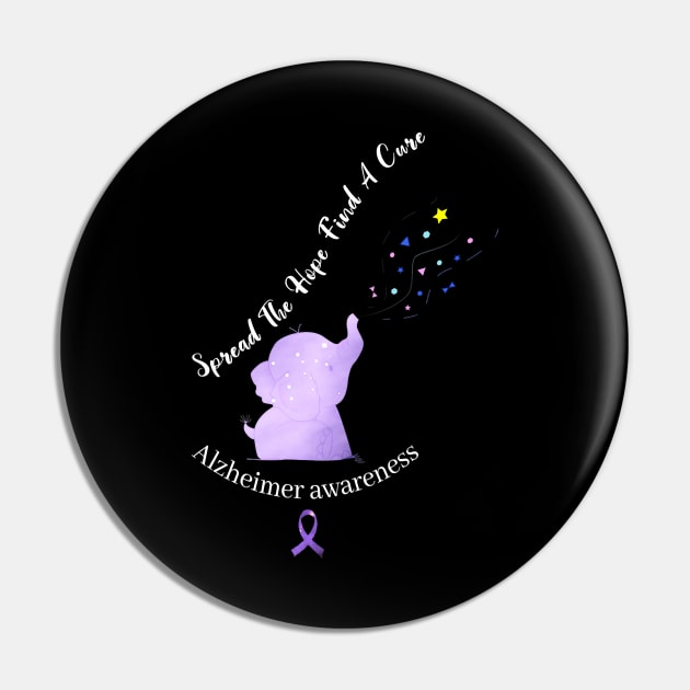 Alzheimer Awareness Spread The Hope Find A Cure Gift Pin by thuylinh8