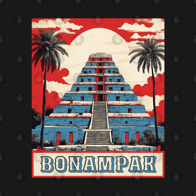 Bonampak Mexico Vintage Poster Tourism 2 by TravelersGems