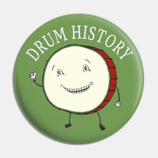 Drum History - Tom the Drum Logo Pin