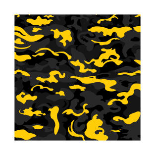 Bubble Bee Yellow Camouflage Pattern T-Shirt