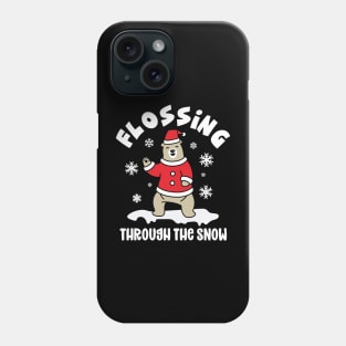 Flossing through the snow Christmas gift Phone Case