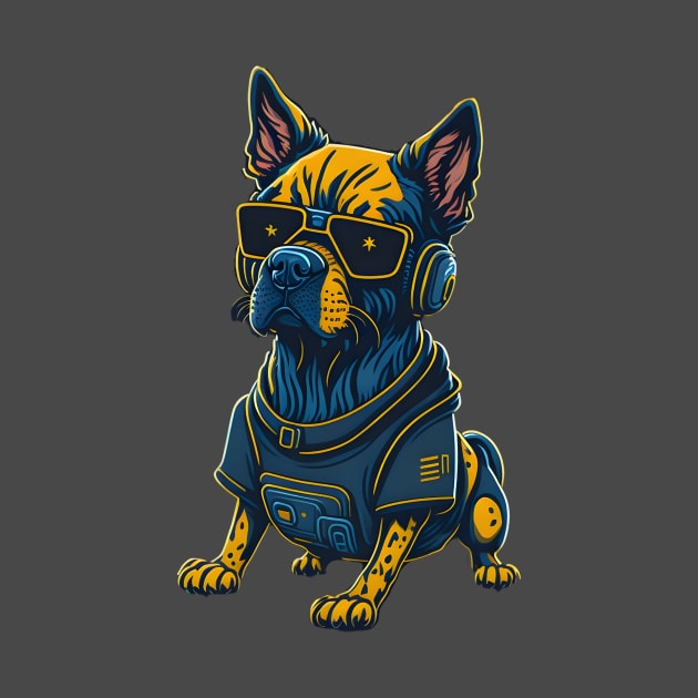 Kawaii Cute Sci Fi Cartoon Dog Design by Moxie Vibe