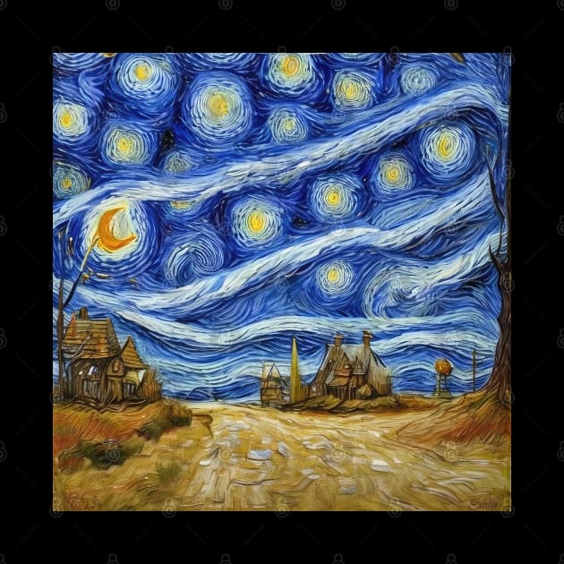 Starry Night Style by Buff Geeks Art