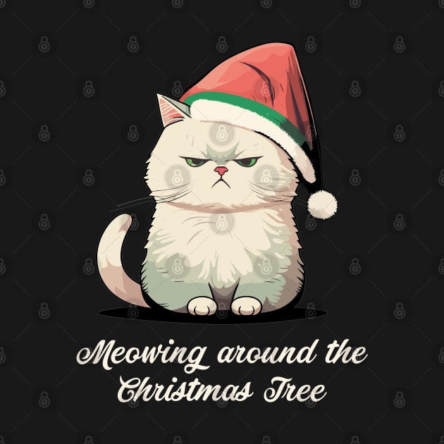 Cute Ugly Christmas Cat Women Men Kids Funny Cat Christmas by KsuAnn