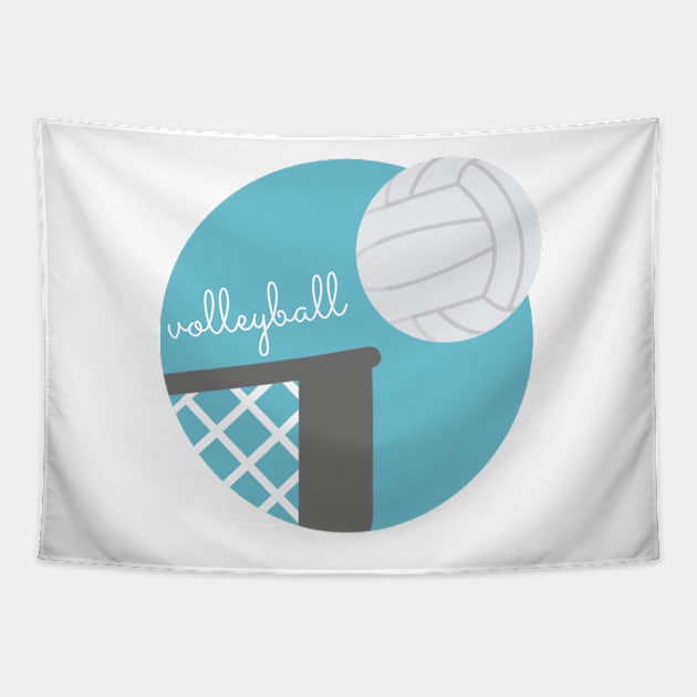 volleyball laptop Tapestry by Prossori