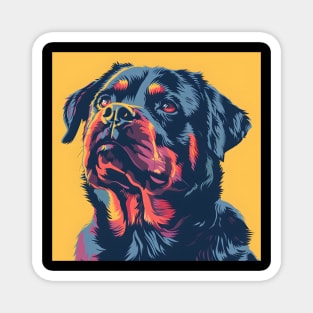 Retro Rottweiler: Pastel Pup Revival Magnet
