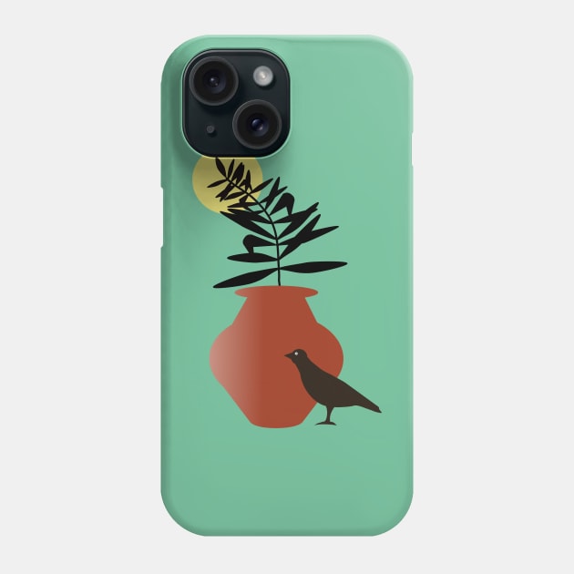 Boho Pot and Pigeon Phone Case by Janremi