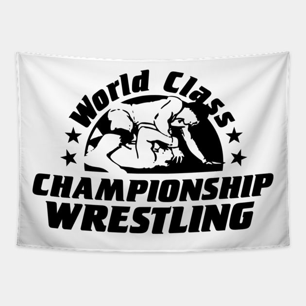 WCCW Logo (single color) Tapestry by Shane-O Mac's Closet