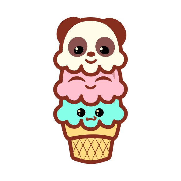 Icecream ice cream cone women shirt kawaii cute panda bear Icecream ice cream cone women shirt kawaii cute panda bear
