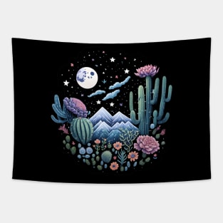 Mountains and Cactus Tapestry