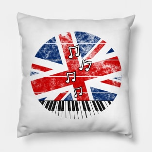 Piano UK Flag Britain Pianist British Musician Pillow