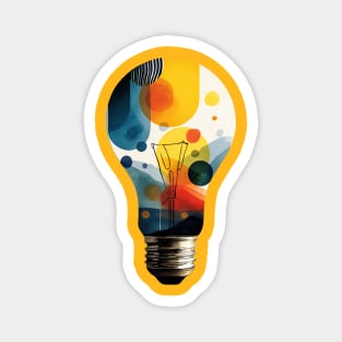 Abstract Lightbulb Inspiration Magnet