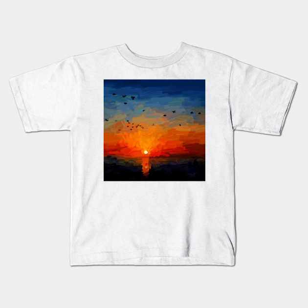 Sunset Abstract Painting Sunset Beach Kids T Shirt Teepublic