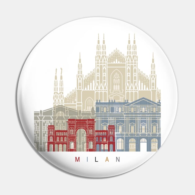 Milan V2 skyline poster Pin by PaulrommerArt