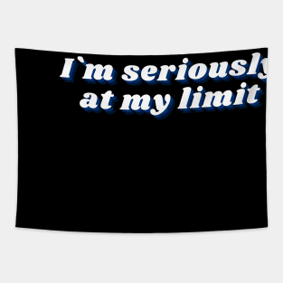 im seriously at my limit funny sarcasm Tapestry