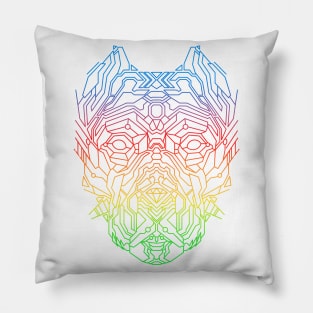 Pitbull Geometry Drawing Pillow