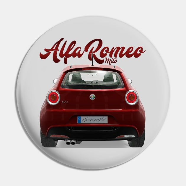 ALFA ROMEO Mito Back red Pin by PjesusArt