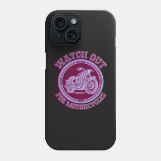 vintage watch for motorcycles,look twice save a life yard sign Phone Case