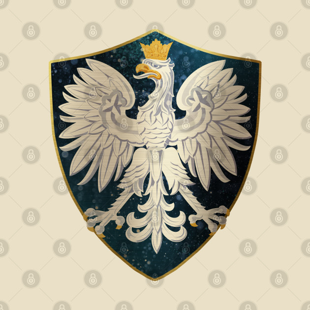 Poland Coat of Arms and Starry Nights Shield by Family Heritage Gifts