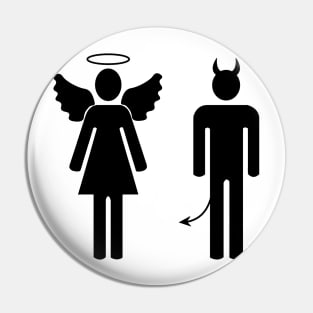 Angel and demon couple Pin