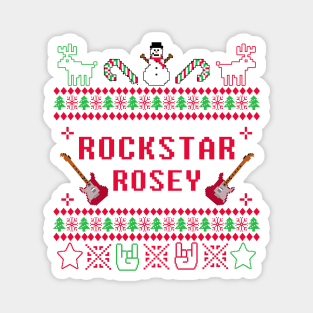 Rockstar Rosey - Holiday Magnet