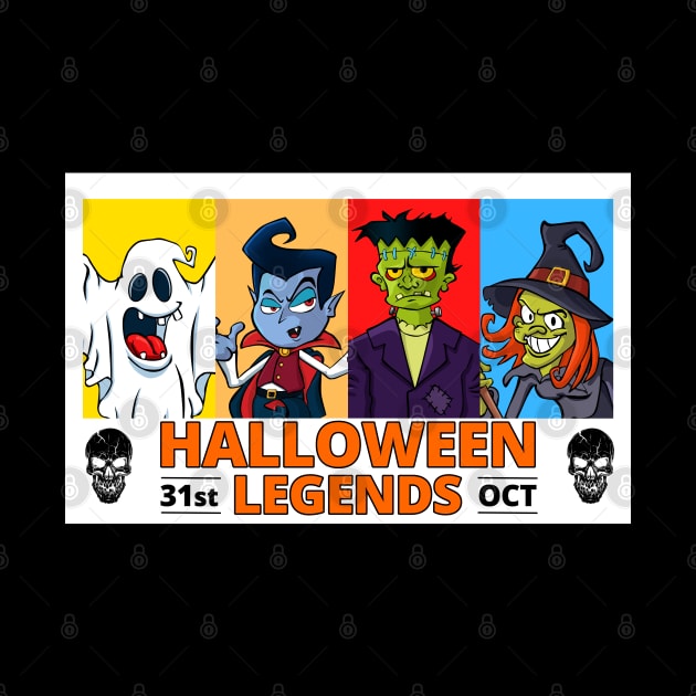 Halloween Legends - Classic Cartoon Halloween Monsters by Ashley-Bee