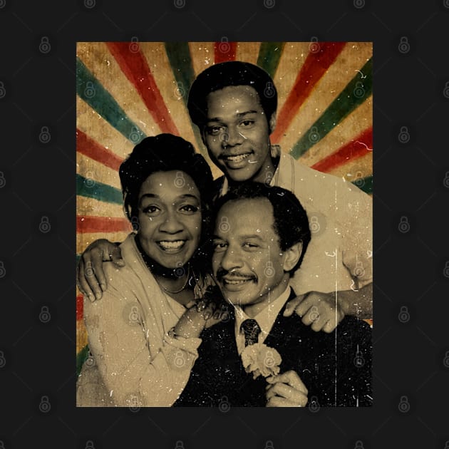 The Jeffersons Family -  - Photo Vintage Retro Look Fan Design by Janji Joni