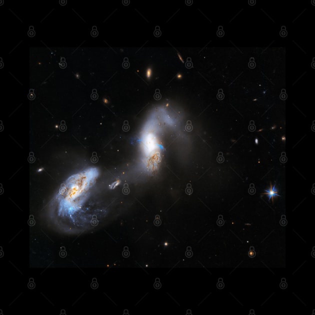 Hubble Snaps a Pair of Interacting Galaxies by Tidio Art