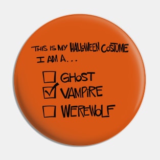 Vampire Costume Pin