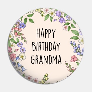 HAPPY BIRTHDAY GRANDMA PRETTY Pin