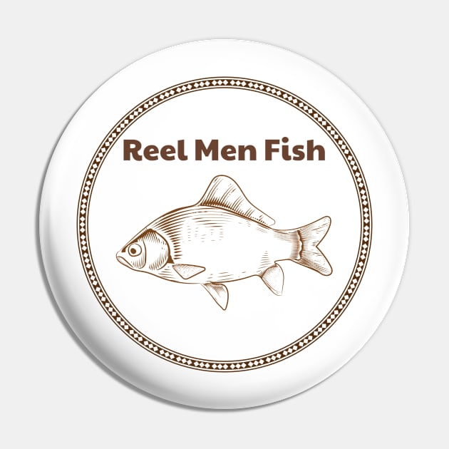 Reel Men Fish Fishing Pin by VOIX Designs