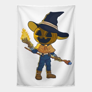 Pumpkin Wizard Tapestry