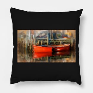 Reflections of a Red Boat Pillow