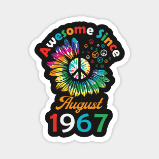 Funny Birthday Quote, Awesome Since August 1967, Retro Birthday Magnet