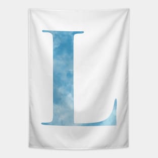 Clouds Blue Sky Initial Letter L Tapestry