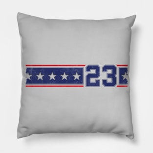 Retro USA Banner Number 23 Pillow