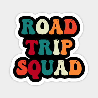 Road Trip Squad Summertime Vacation Getaway 2023 Retro Magnet