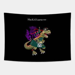 Clanosaurus Rex MacKAYsaurus Plaid MacKay GREEN Irish Ireland Family Tartan Tapestry