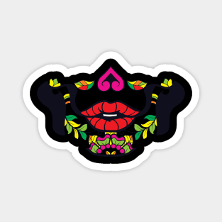 Dia De Los Muertos Sugar Skull Mask Valentina Magnet