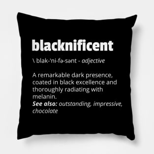 Blacknificent Definition Black History Month Black Pride Pillow