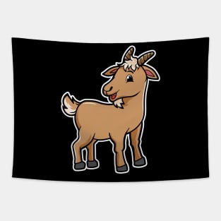 Goat Cartoon Tapestry