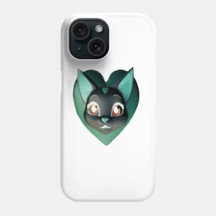 Cute kitty in a heart Phone Case