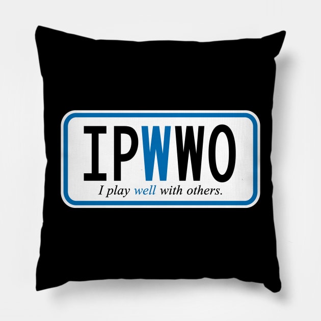 I play well with others Pillow by west13thstreet