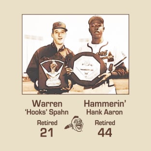 Hammerin' Hank Aaron • Warren Hooks Spahn T-Shirt