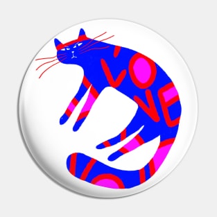 LOVE the athletic cat Pin