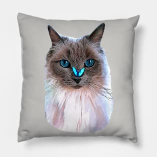 Ragdoll Cat Butterrfly Pillow