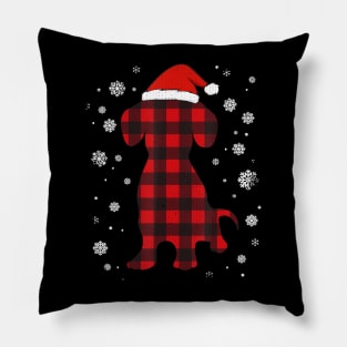 Dachshund Santa Hat Dog Lover Christmas Pillow